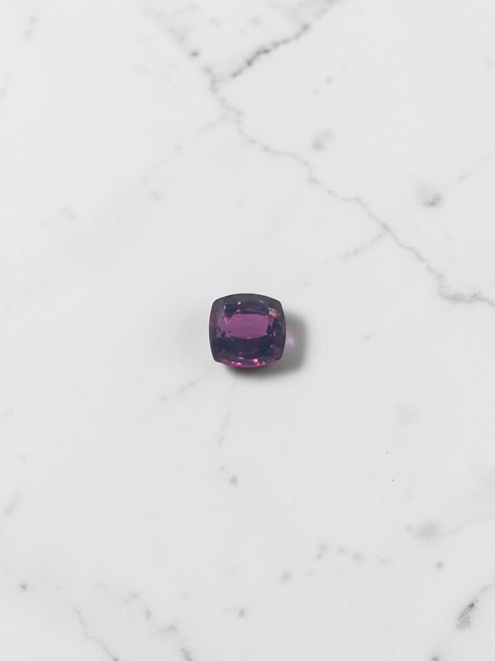 2.13 Carat Cushion Cut Rhodolite Garnet Gemstone - Live Show Listing